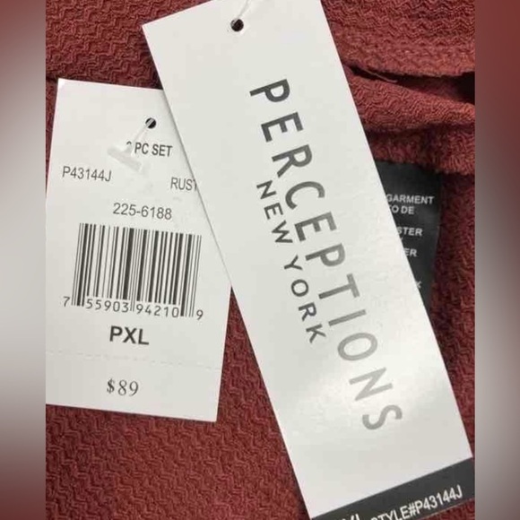 Perceptions Womens Cardigan with Flounce Sleeves, Textured, Knit, Open Front PXL - Picture 5 of 7